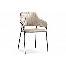 Стул на металлокаркасе Инклес дымчатый / черный глянец