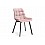 Стул на металлокаркасе Челси розовый / черный