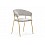 Стул на металлокаркасе Kamelia 1 light gray fabric / gold