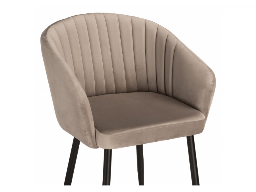 Стул на металлокаркасе Корсо бежевое / черное