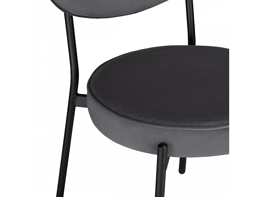 Стул на металлокаркасе Ройс антрацитовый / черный
