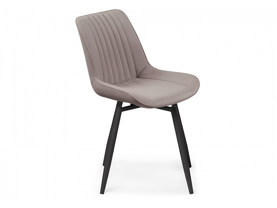 Стул на металлокаркасе Седа крутящийся велюр латте / черный