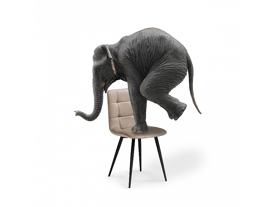 Стул на металлокаркасе Чилли К бежевый / черный