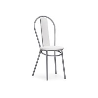 Стул на металлокаркасе Lamniel косое кольцо белый полимер / светлый мусс