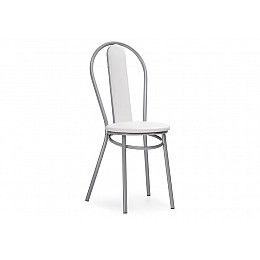 Стул на металлокаркасе Lamniel косое кольцо белый полимер / светлый мусс