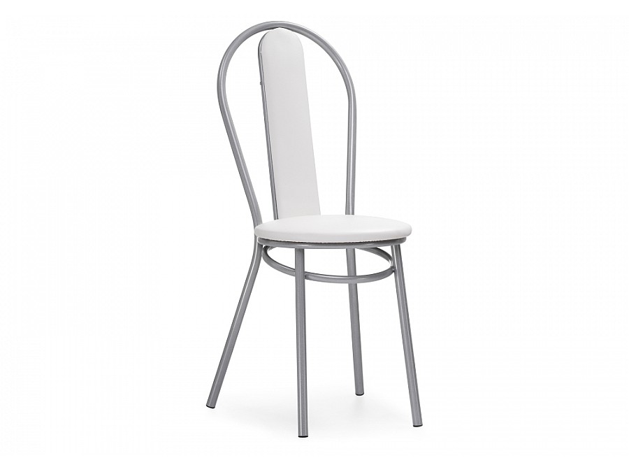 Стул на металлокаркасе Lamniel косое кольцо белый полимер / светлый мусс