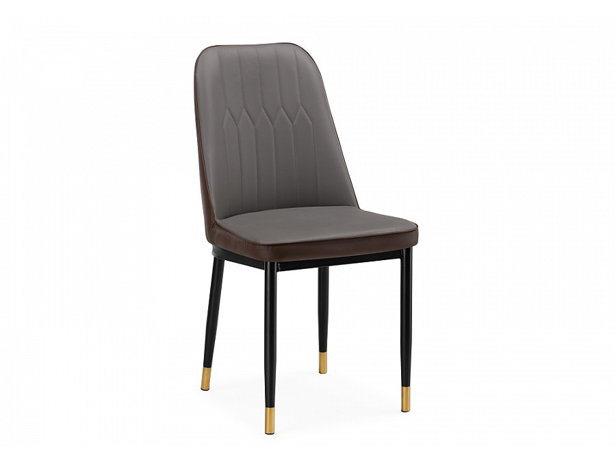 Стул на металлокаркасе Flor gray / brown / black