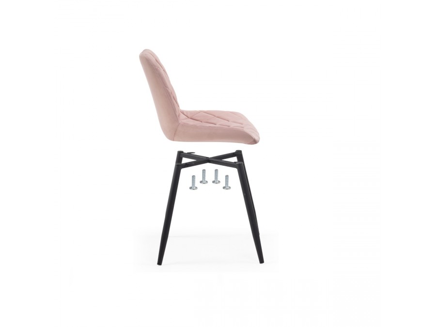 Стул на металлокаркасе Баодин Б/К розовый / черный