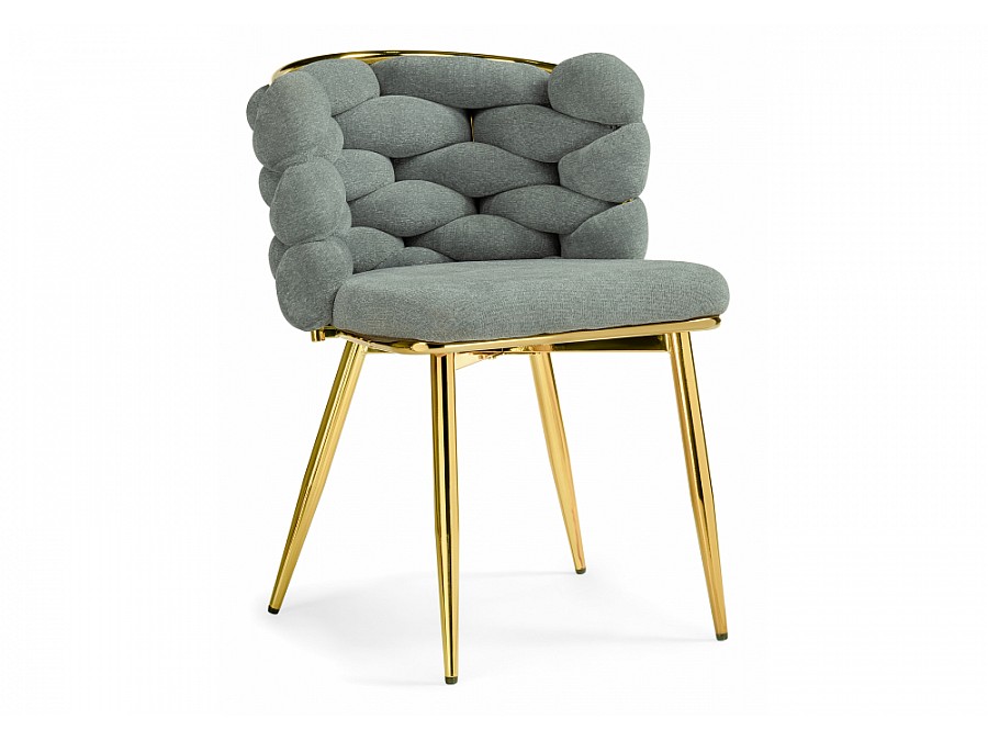 Стул на металлокаркасе Rendi light gray / gold
