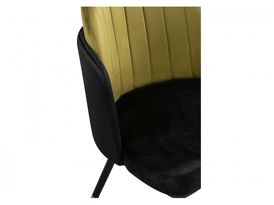 Стул на металлокаркасе Penelopa black / hakki / black / gold