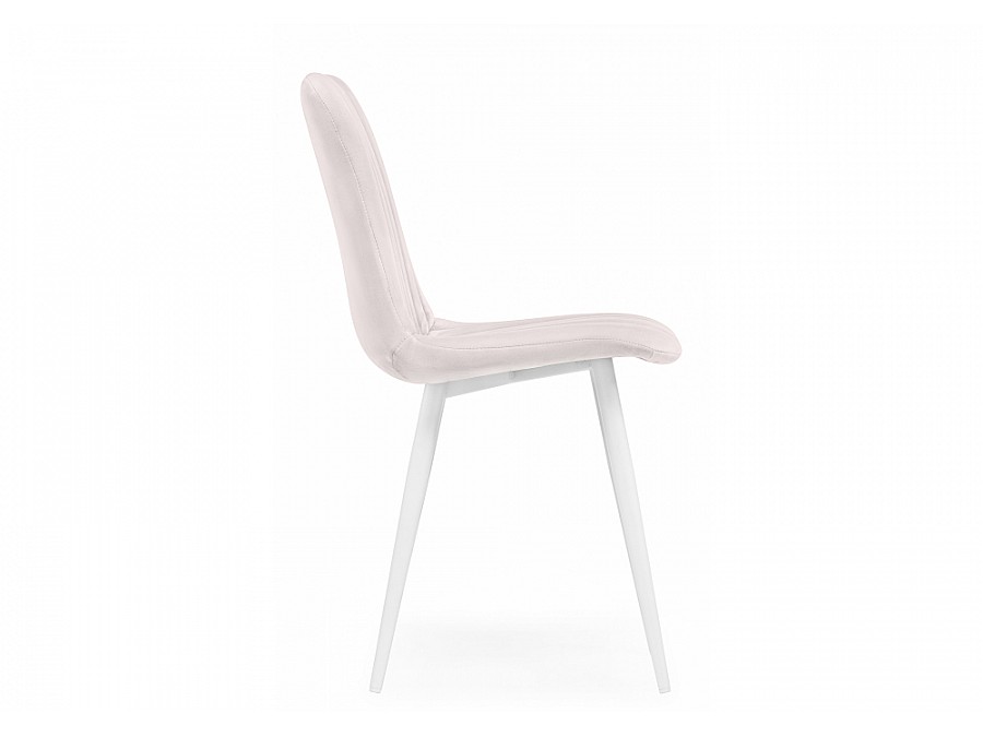 Стул на металлокаркасе Дани молочный велюр velutto 67 / белый