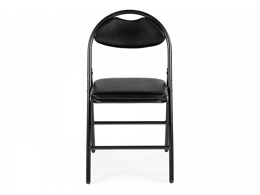 Стул на металлокаркасе Gikat черный / темный мусс