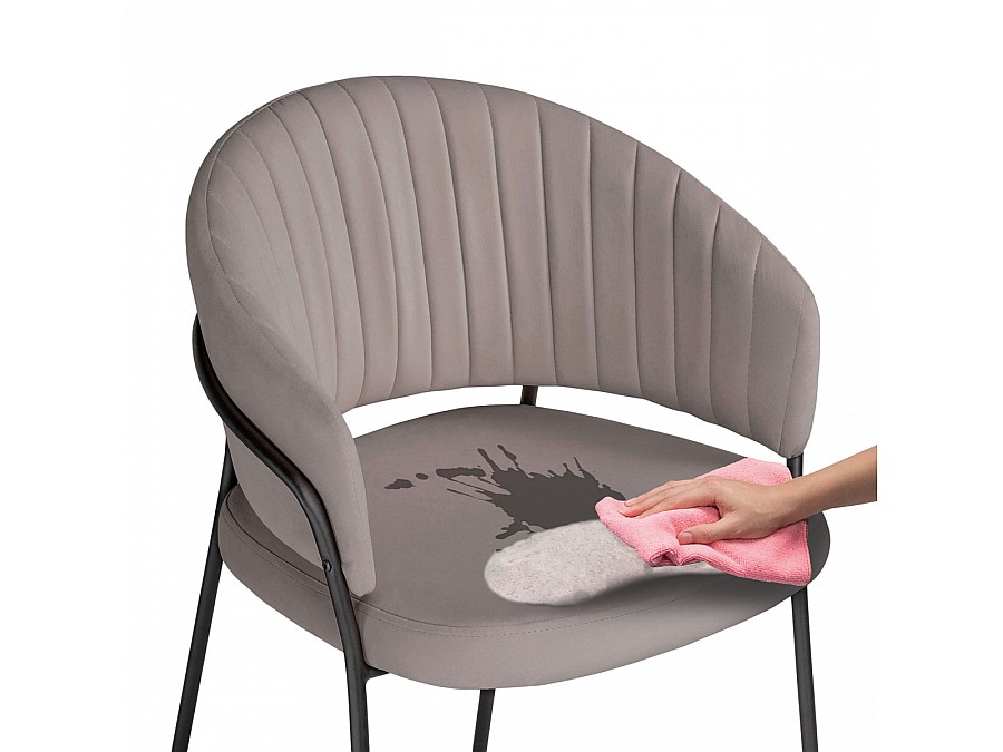 Стул на металлокаркасе Лео капучино / черный