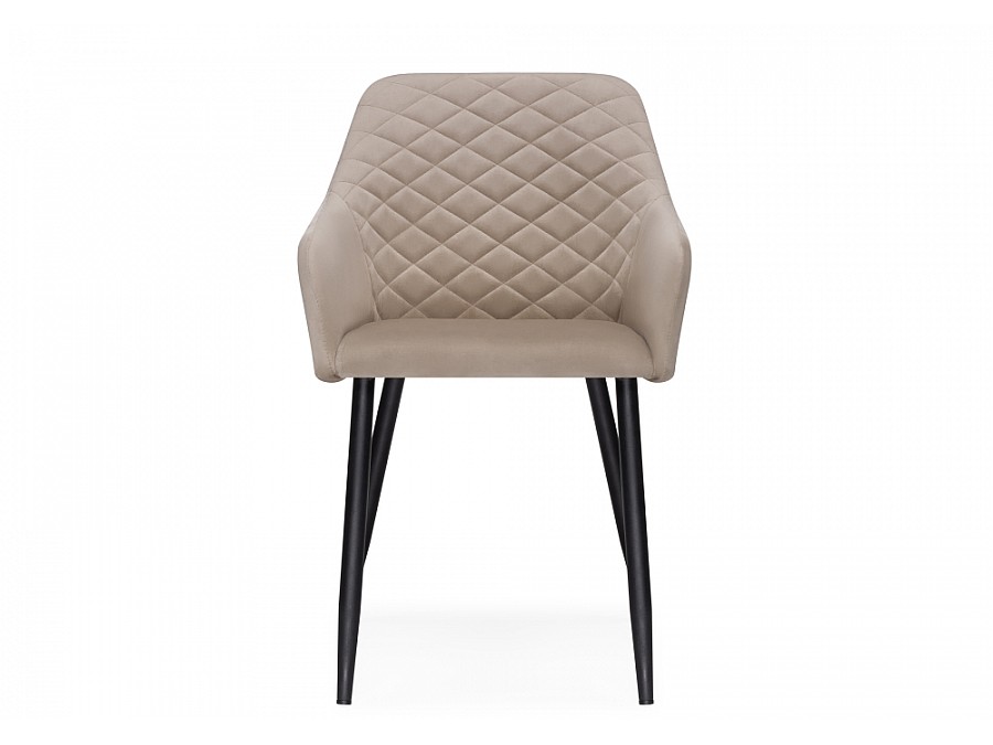 Стул на металлокаркасе Стив черный / бежевый