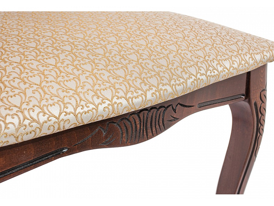 Стул деревянный Bronte вишня с патиной /  бежевый