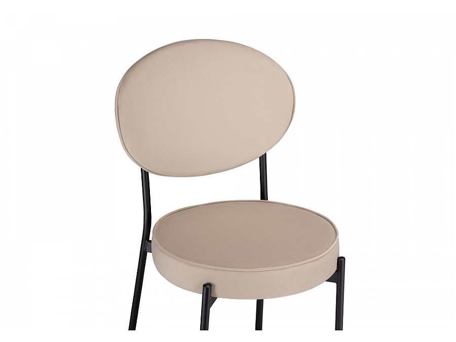 Стул на металлокаркасе Ройс бежевый / черный