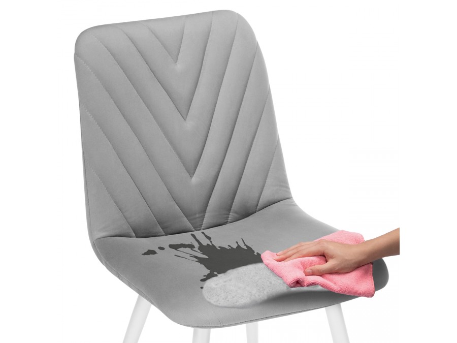 Стул на металлокаркасе Ральф светло-серый / белый