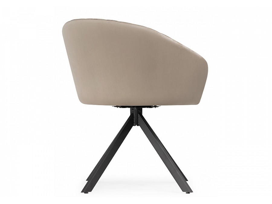 Стул на металлокаркасе Корсо крутящиеся бежевое / черное