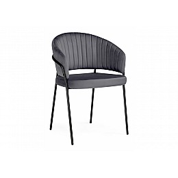 Стул на металлокаркасе Лео антрацитовый brandy light 28 / черный