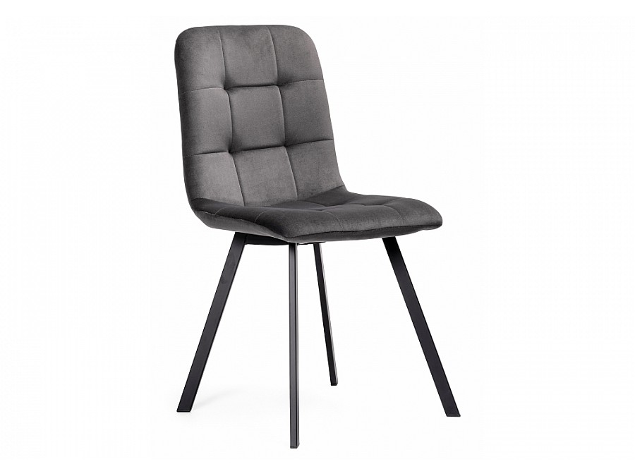 Стул на металлокаркасе Bruk dark gray / black