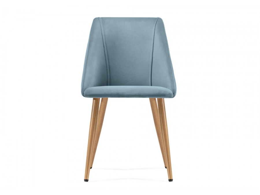 Стул на металлокаркасе Morgan  light blue / wood