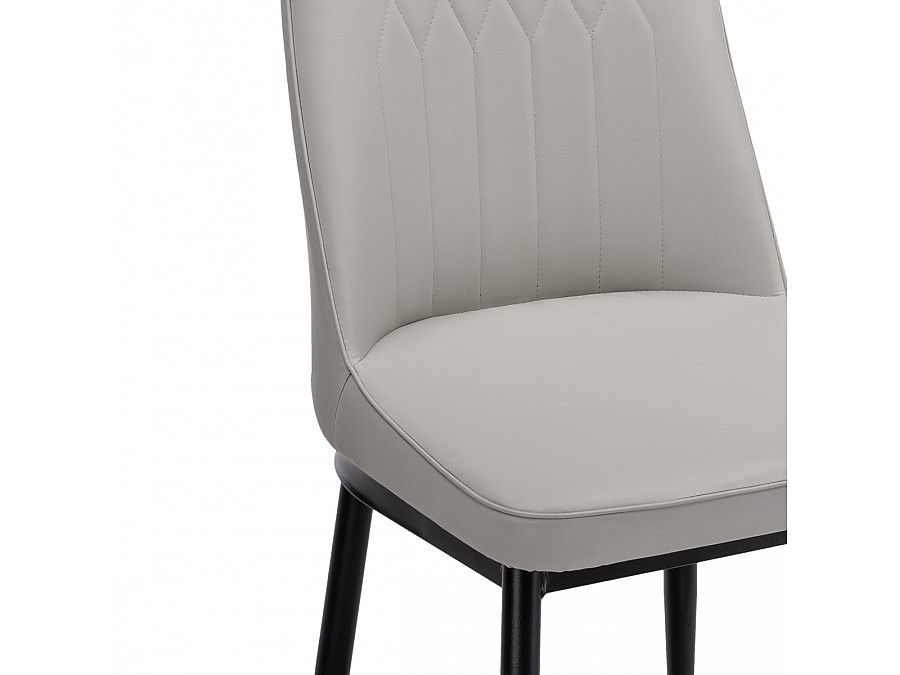 Стул на металлокаркасе Flor light gray / black