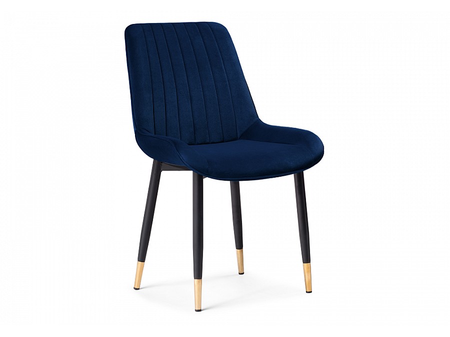 Стул на металлокаркасе Seda 1 dark blue / gold / black