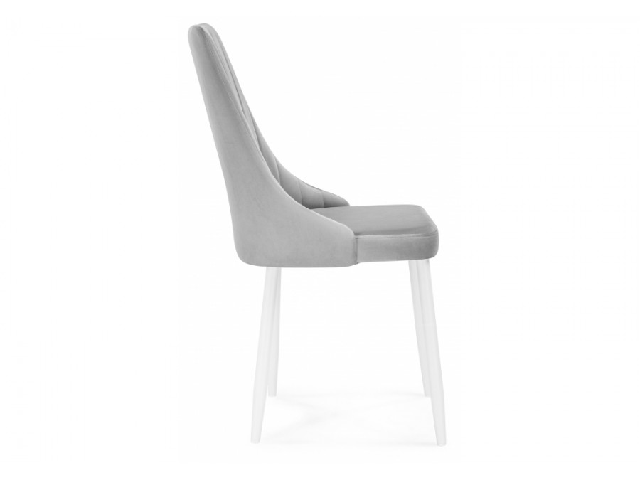 Стул на металлокаркасе Кора светло-серый / белый