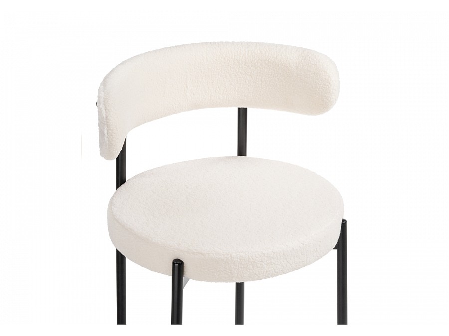 Стул на металлокаркасе Rudi white / black
