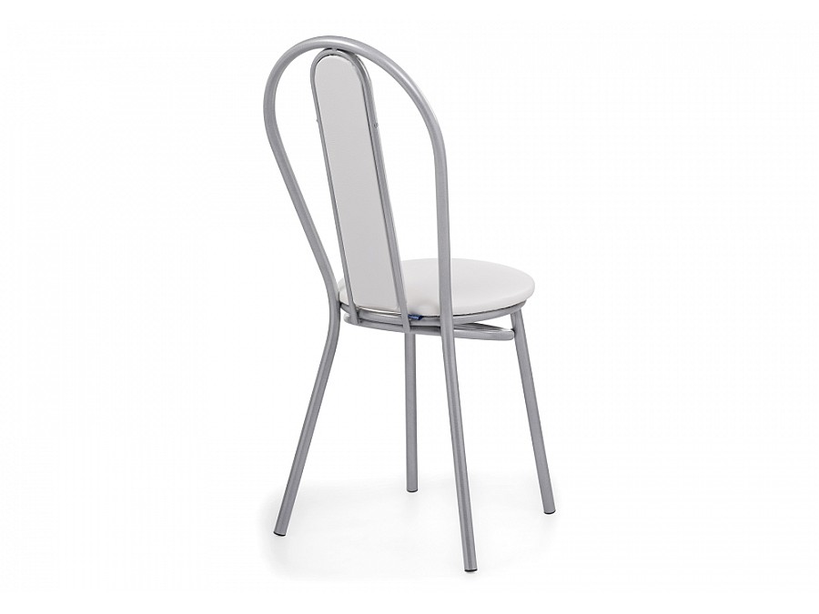 Стул на металлокаркасе Lamniel косое кольцо белый полимер / светлый мусс
