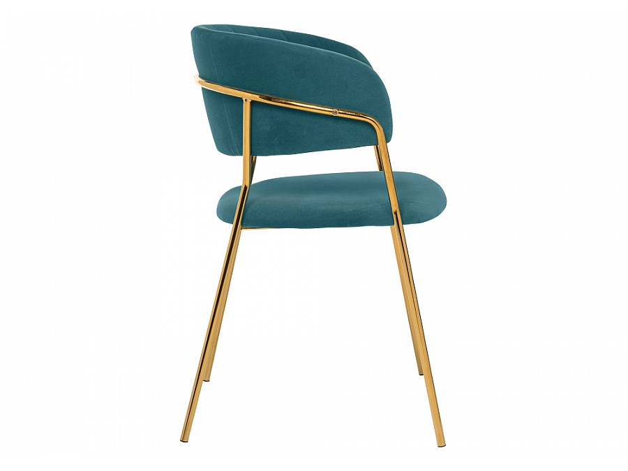 Стул на металлокаркасе Kamelia green / gold