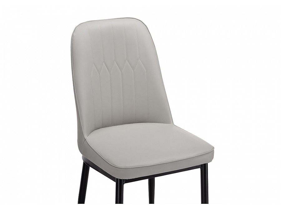 Стул на металлокаркасе Flor light gray / black