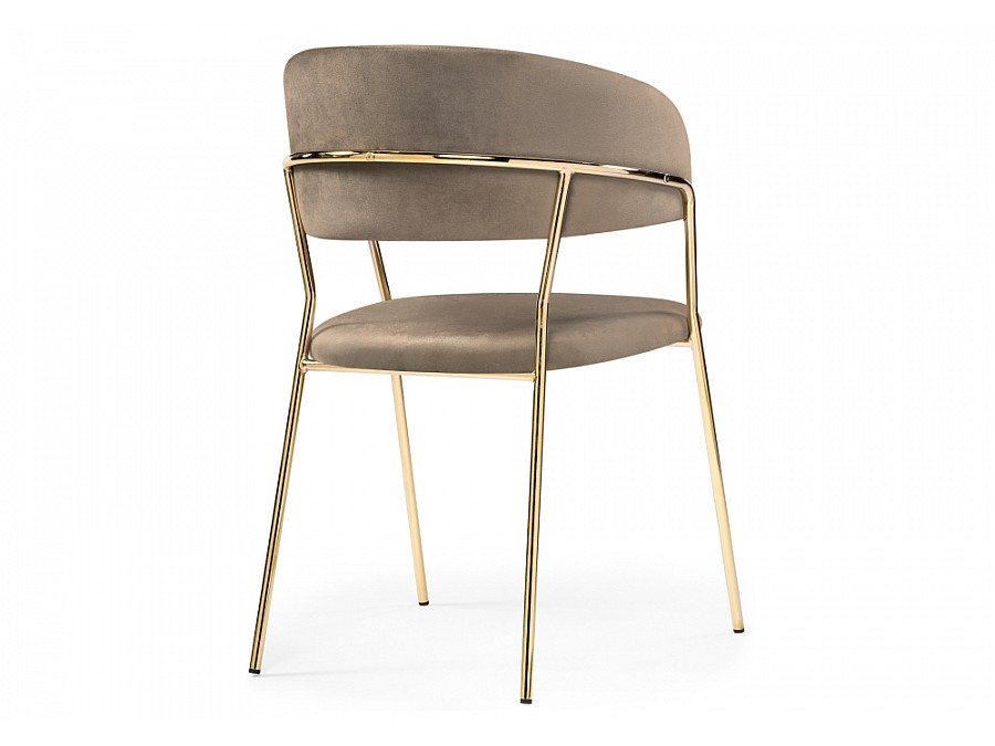Стул на металлокаркасе Kamelia cappuccino / gold
