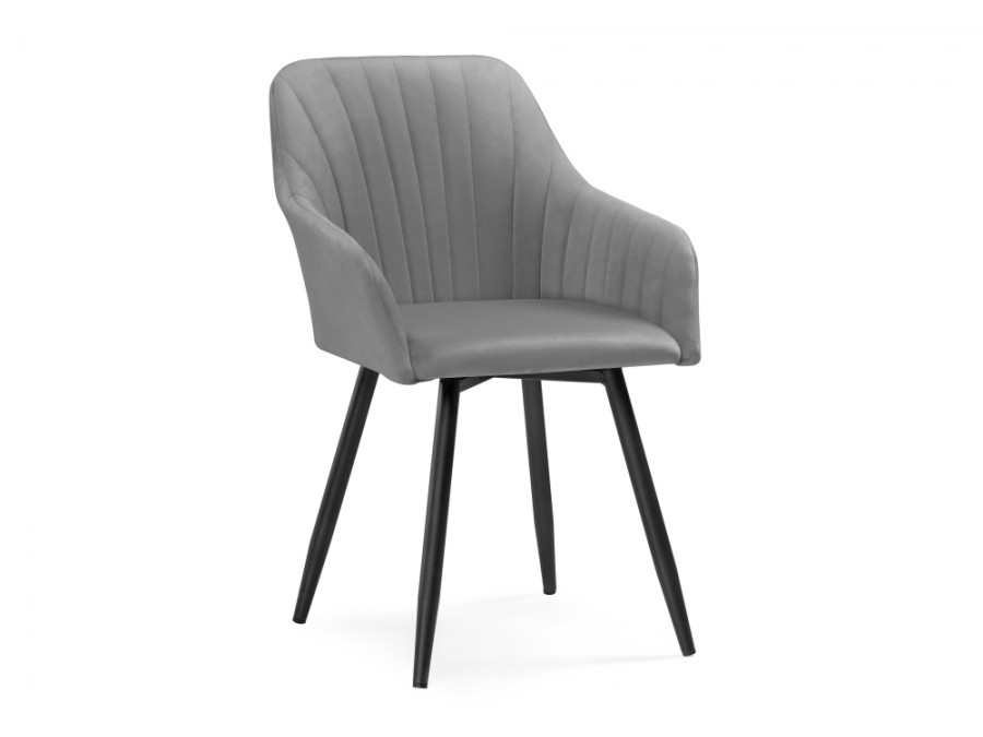 Стул на металлокаркасе Слэм крутящееся темно-серое / черное