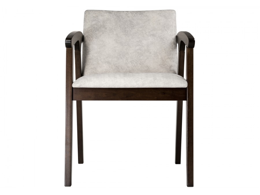 Стул деревянный Lono tobacco / light grey