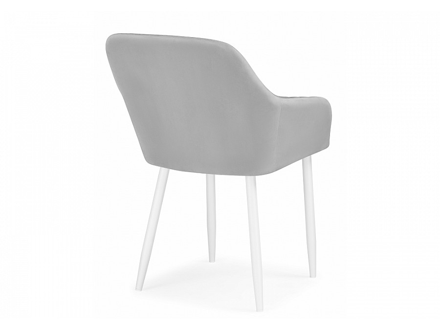 Стул на металлокаркасе Слэм светло-серое / белое