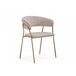 Стул на металлокаркасе Kamelia 1 beige / gold