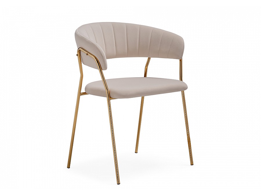 Стул на металлокаркасе Kamelia 1 beige / gold
