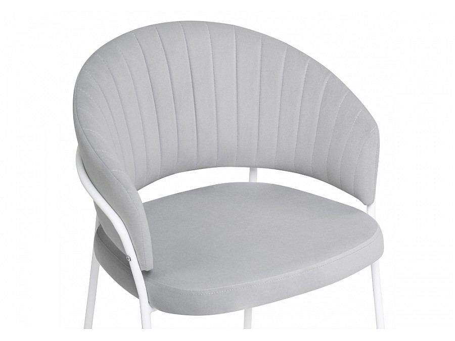 Стул на металлокаркасе Лео серый / белый