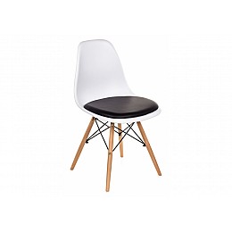 Стул деревянный Eames PC-011 белый / черный