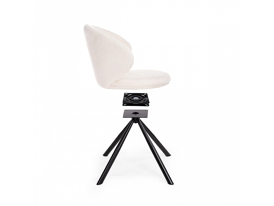 Стул на металлокаркасе Solomon крутящийся white / black