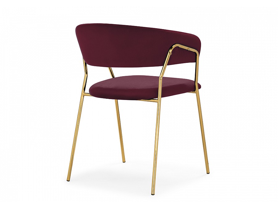 Стул на металлокаркасе Kamelia 1 wine red / gold
