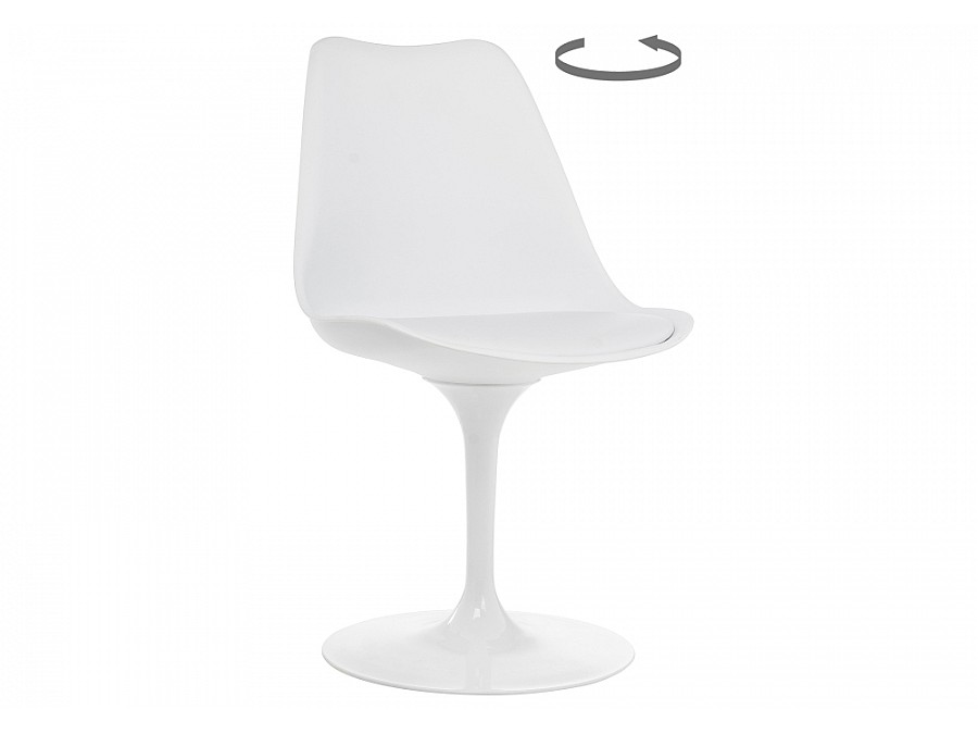 Стул на металлокаркасе Tulip white