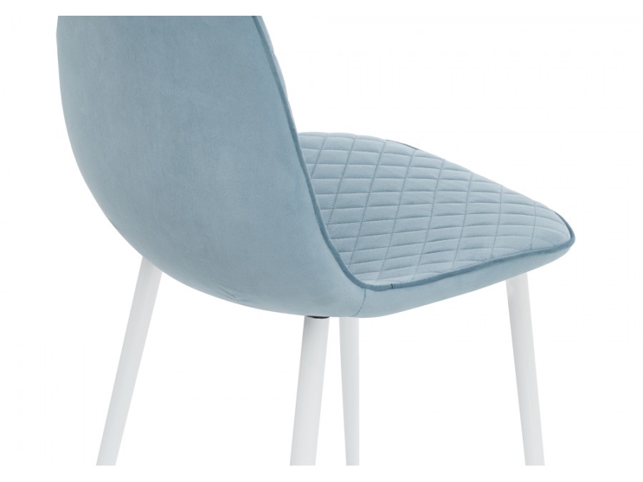 Стул на металлокаркасе Capri blue / white