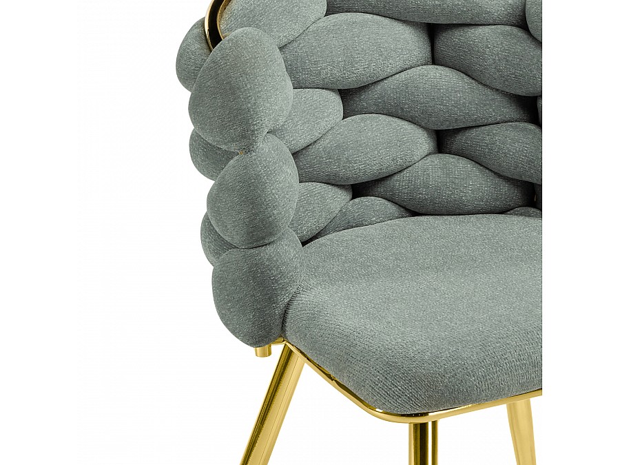 Стул на металлокаркасе Rendi light gray / gold