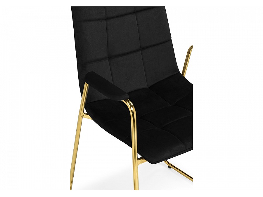Стул на металлокаркасе Lana black / gold