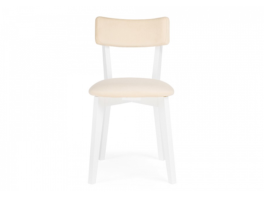 Стул деревянный Гилмар бежевый велюр / белый