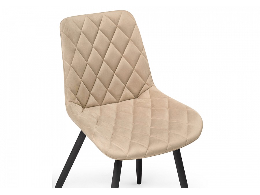 Стул на металлокаркасе Баодин К крутящийся бежевый / черный