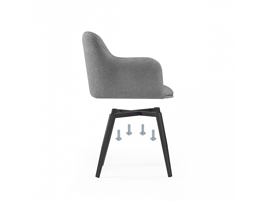 Стул на металлокаркасе Халли lamb 11 / черный