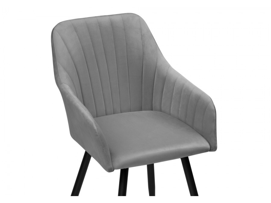 Стул на металлокаркасе Слэм крутящееся темно-серое / черное